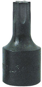 SOCKET ALLOY STEEL 1/4DR T30 INTERNAL TORX