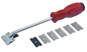 RAZOR BLADE SCRAPER LONG SCREWDRIVER HANDLE